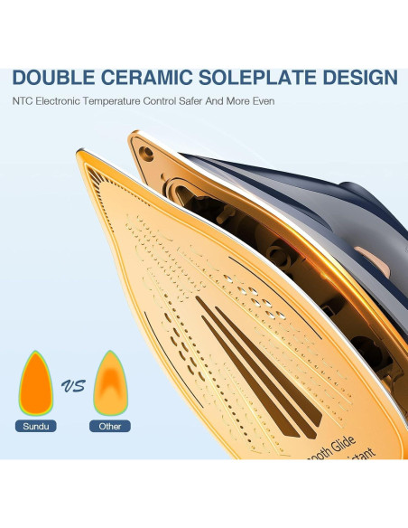 Estación de Vapor Sundu Pro 1800W Suela Cerámica 1.5L
