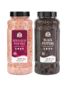 Set de Sal Rosa del Himalaya 1100g + Pimienta Negra 510g 52USA