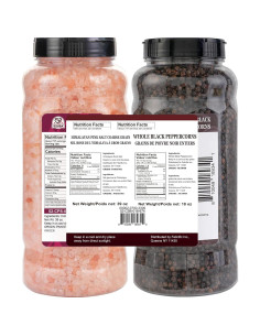 Set de Sal Rosa del Himalaya 1100g + Pimienta Negra 510g 52USA 2
