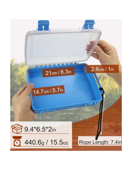 Caja Secadora Impermeable Wxvhji Azul 23.9x16.5x5.1 cm