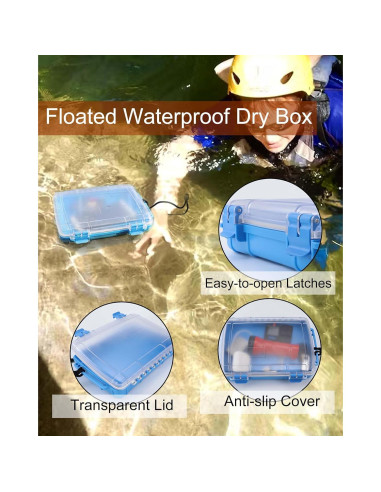 Caja Secadora Impermeable Wxvhji Azul 23.9x16.5x5.1 cm