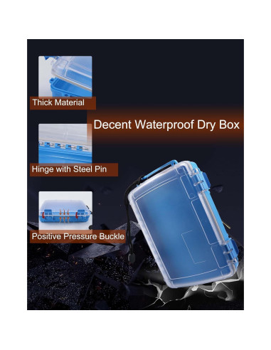 Caja Secadora Impermeable Wxvhji Azul 23.9x16.5x5.1 cm