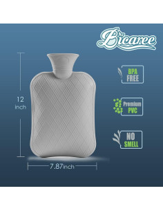 Botella de Agua Caliente BICAREE 2L con Funda Marrón 2