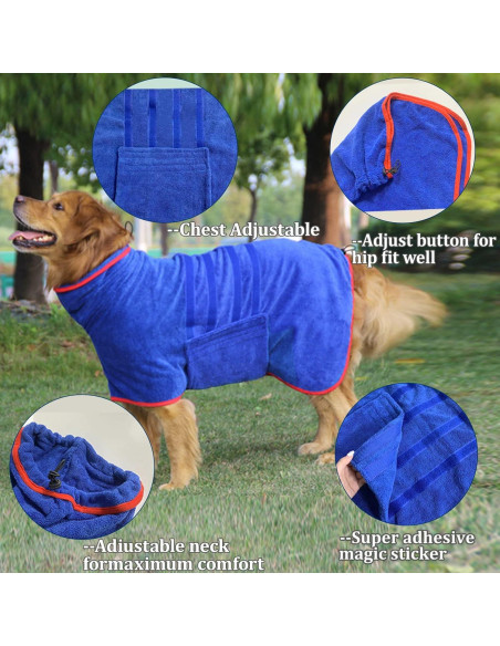 Abrigo Secador para Perros HhiMyOct - Toalla Microfibra Absorbente