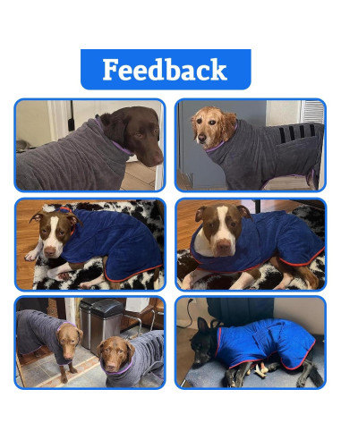 Abrigo Secador para Perros HhiMyOct - Toalla Microfibra Absorbente