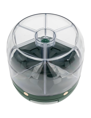 Dispensador de Granos TTOUOI 6 Compartimentos 5.9kg Verde Oscuro