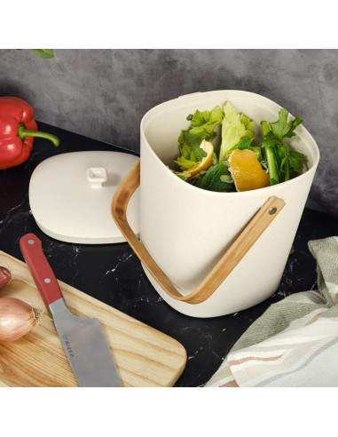 Contenedor de Compostaje Bamboozle 3.78L Sin Olores Cocina