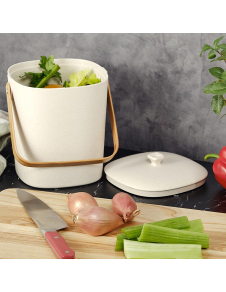 Contenedor de Compostaje Bamboozle 3.78L Sin Olores Cocina