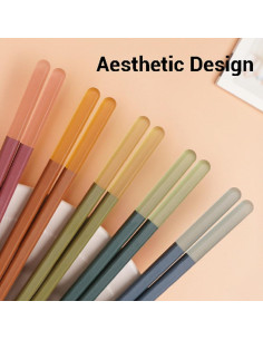 Palillos Reutilizables Random Mood - Niebla Helada, 24cm, 5 Pares 2