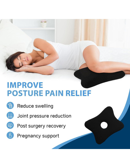 Almohada para Piernas y Rodillas Wuwumiline Espuma Viscoelástica