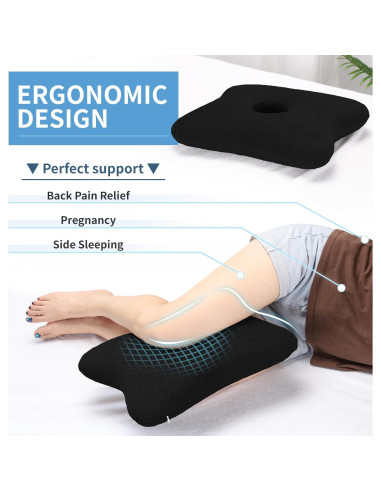 Almohada para Piernas y Rodillas Wuwumiline Espuma Viscoelástica