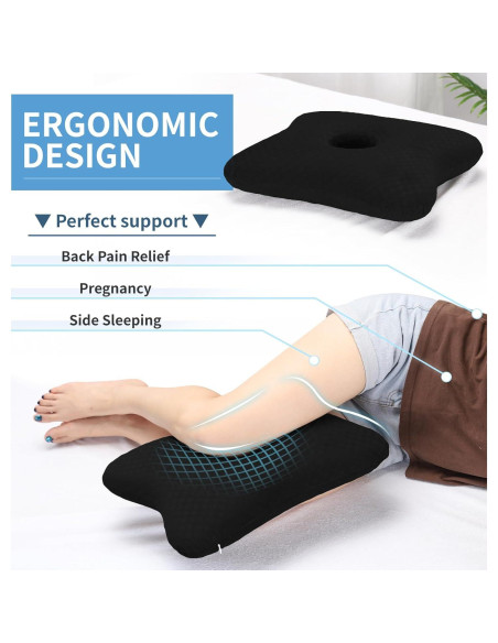Almohada para Piernas y Rodillas Wuwumiline Espuma Viscoelástica