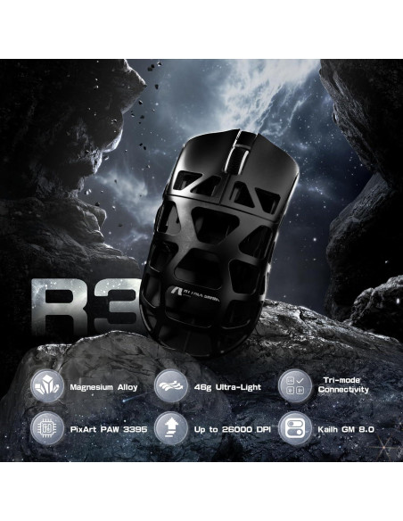 Ratón Gaming Inalámbrico FELICON R3 26K DPI 8KHz Ultraligero