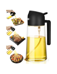 Rociador de Aceite 2 en 1 Arsatbs 470ml Vidrio Negro