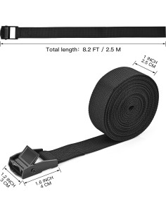 Correas de Sujeción Kshineni 4 Pcs 2.5 m x 2.54 cm Alta Resistencia 2