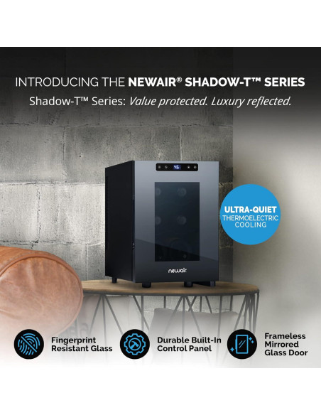 Frigorífico de Vino Newair Shadow-T para 6 Botellas Compacto