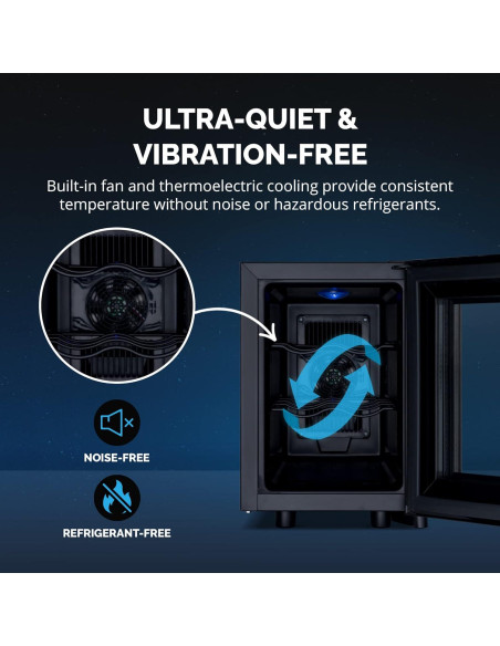 Frigorífico de Vino Newair Shadow-T para 6 Botellas Compacto