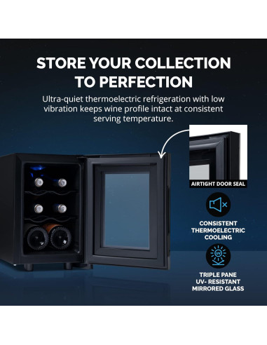 Frigorífico de Vino Newair Shadow-T para 6 Botellas Compacto