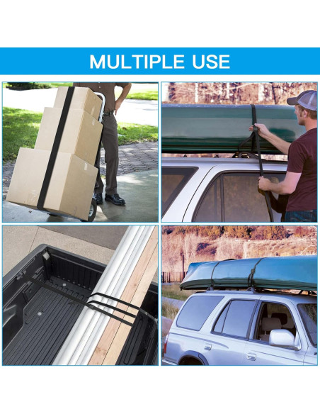 Correas de Sujeción Kshineni 4 Pcs 2.5 m x 2.54 cm Alta Resistencia