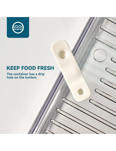 Organizadores de Refrigerador Luckore 4 Piezas Apilables 6.3L