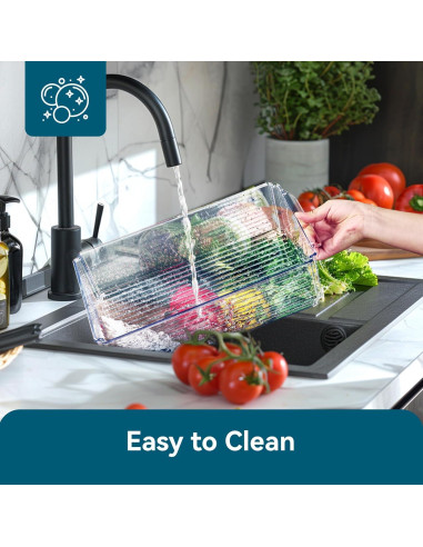 Organizadores de Refrigerador Luckore 4 Piezas Apilables 6.3L