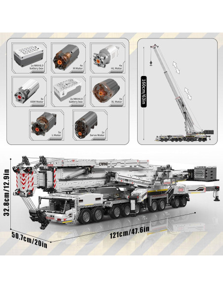 Mould King 17007 Grúa Pesada 8506 Piezas Programable APP