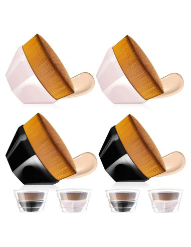 Paquete de 4 Pinceles de Maquillaje XKFLAUHM para Base