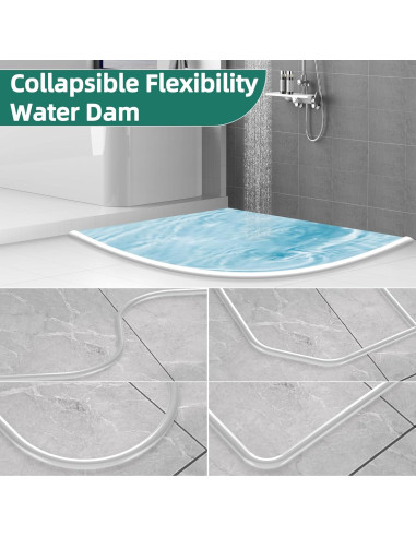 Dique de Agua para Ducha Vannesse 99.06 cm Silicona Flexible