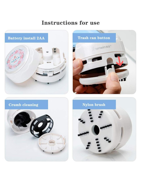 Aspiradora de Escritorio iSuperb Mini Inalámbrica 6x8cm Negro