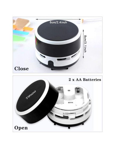 Aspiradora de Escritorio iSuperb Mini Inalámbrica 6x8cm Negro