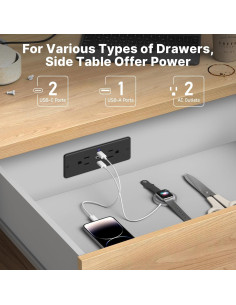 Toma de Corriente Empotrada CCCEI con 2 USB-C y 2 AC 20W 2