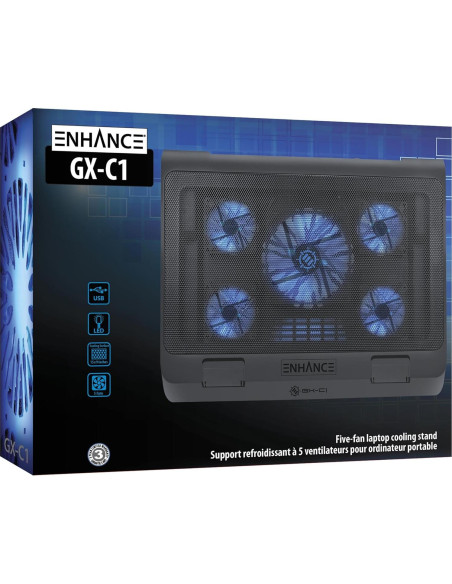 Soporte de Enfriamiento para Laptop ENHANCE GX-C1 17" Ajustable