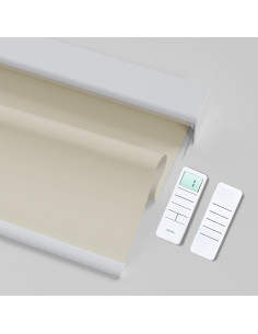 Persianas Enrollables Motorizadas Youngoo Beige 1m Blackout 2