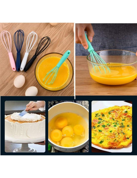 Juego de 5 Batidores de Silicona Multicolor LAPXSNZD 17.2cm