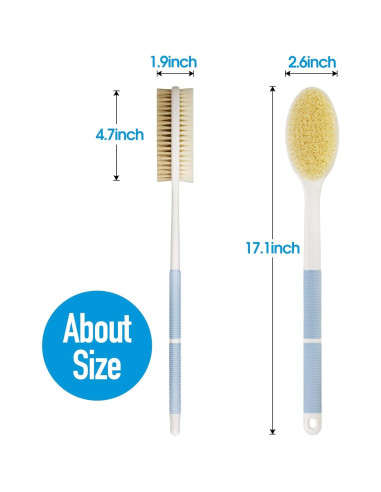 Cepillo de Espalda Antideslizante Backsi 43.4 cm Azul