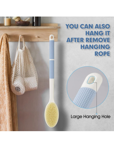 Cepillo de Espalda Antideslizante Backsi 43.4 cm Azul