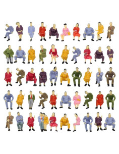 Figuras Sentadas en Miniatura 50pcs Escala 1:50 evemodel