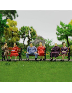 Figuras Sentadas en Miniatura 50pcs Escala 1:50 evemodel 2