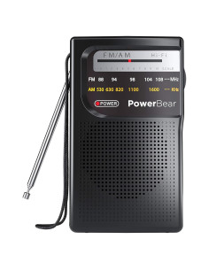 Radio Portátil PowerBear PB-PR-01 AM/FM con Auriculares