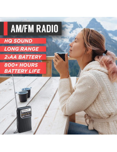 Radio Portátil PowerBear PB-PR-01 AM/FM con Auriculares 2