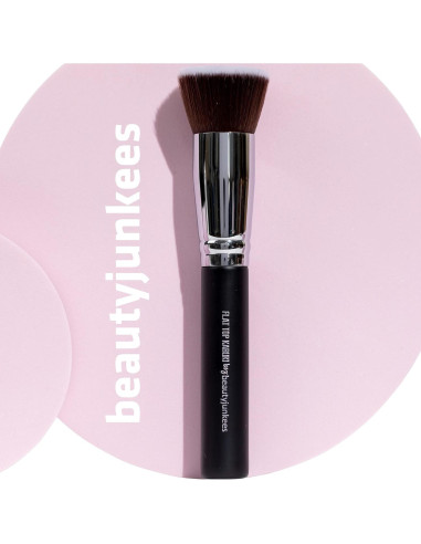 Brocha Kabuki de Base Plana Beauty Junkees - Sintética 16cm