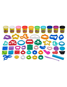 Juego de herramientas Play-Doh 43 accesorios 10 colores
