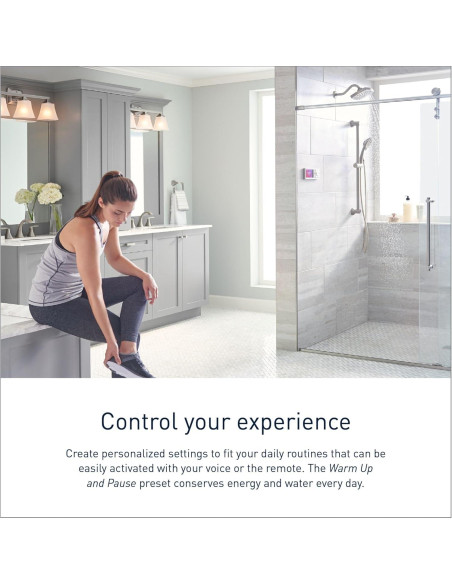 Controlador de Ducha Digital Moen TS3302BL 2 Salidas Negro Mate