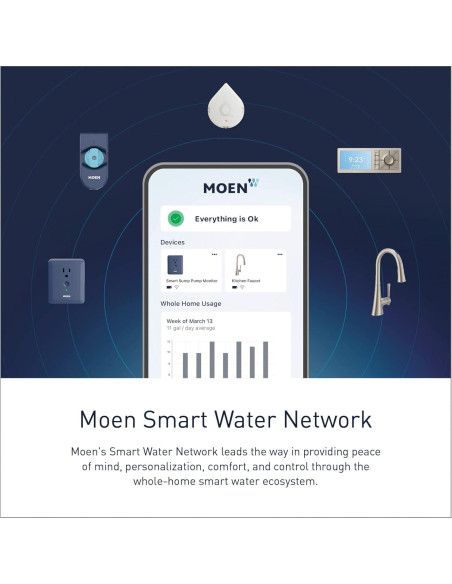 Controlador de Ducha Digital Moen TS3302BL 2 Salidas Negro Mate