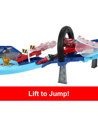 Juego de Pista GRC Jumping Raceway Mattel Cars con 2 Coches