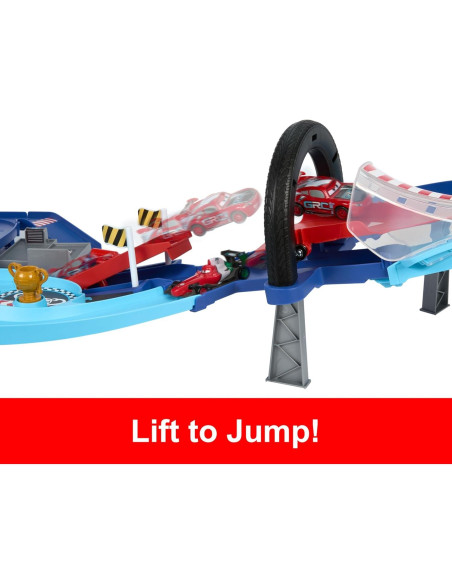 Juego de Pista GRC Jumping Raceway Mattel Cars con 2 Coches