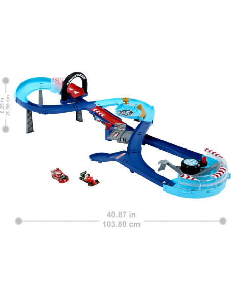 Juego de Pista GRC Jumping Raceway Mattel Cars con 2 Coches
