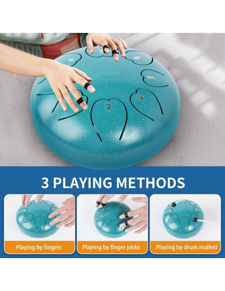 Tambor de Lluvia URBANVISTA 15.24 cm 8 Notas Malachita