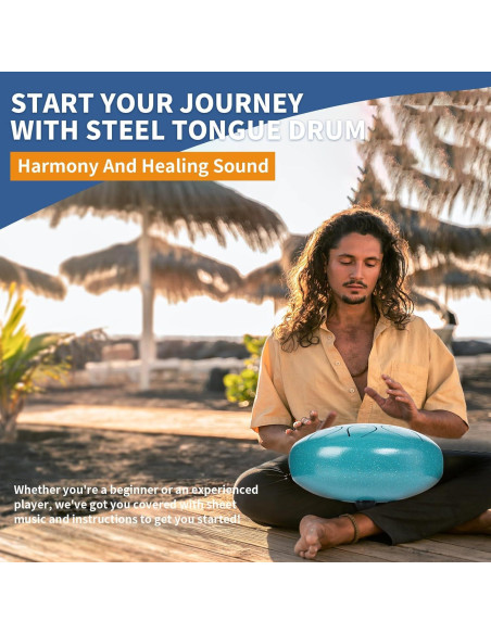 Tambor de Lluvia URBANVISTA 15.24 cm 8 Notas Malachita