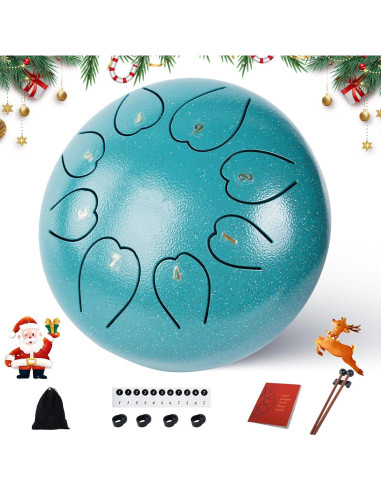 Tambor de Lluvia URBANVISTA 15.24 cm 8 Notas Malachita